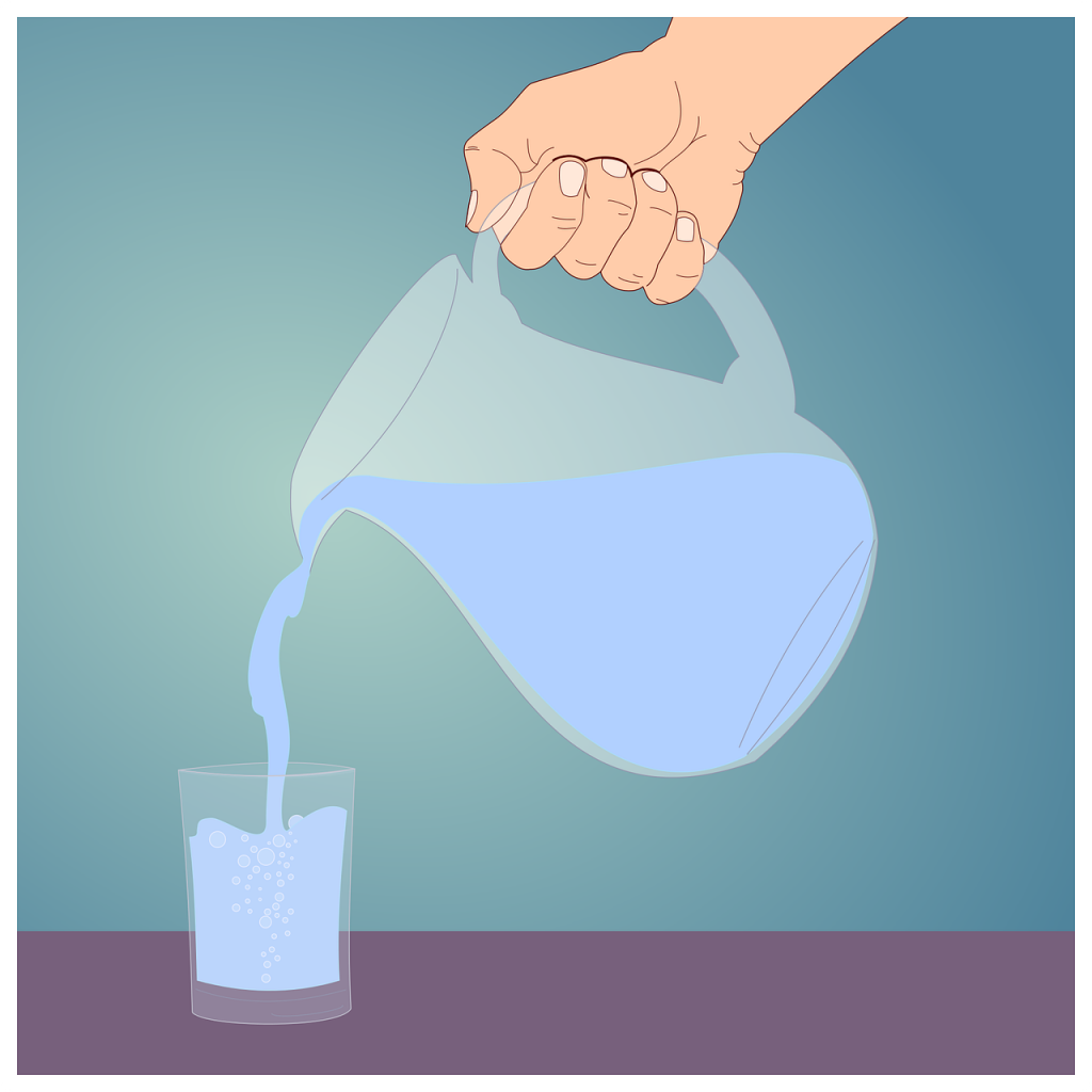 Pitcher of water being poured